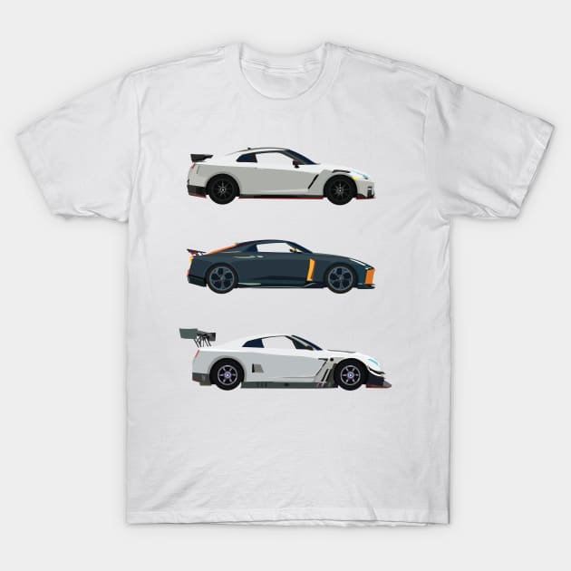 Minimalist GT-R R35 Variant01 T-Shirt by Vertei